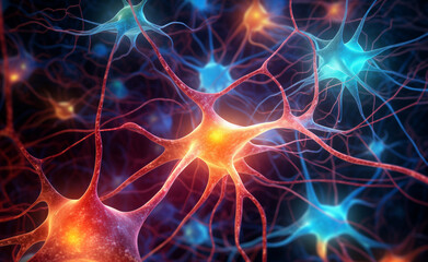 An artistic representation of the brain's synapses