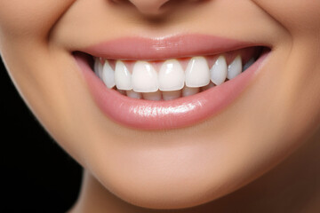 Dental perfect female smile with white teeth