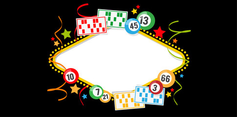 Bingo poster background with place for text	