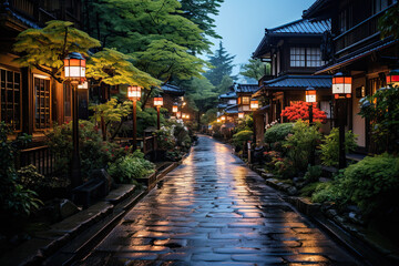 Enchanting Nights in a Small Japanese Town: Capturing Tradition and Modernity