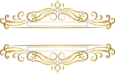 Vector vintage royal title border or text frame ornament elements, Luxury vintage Border wedding invitation card