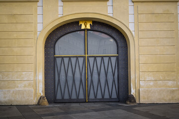 Door in the courtyard of Prague Castle, Prague, Czech Republic