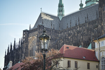 Historic lamp at St. Vitus Cathedral II, Prague, Czech Republic
