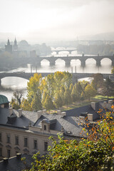 Historic Prague bridges in autumn IV, Prague, Czech Republic