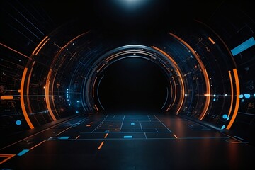 A Mesmerizing Journey Through the Boundless Depths of a Futuristic Tunnel