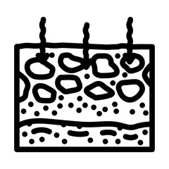 soil permeability hydrogeologist line icon vector. soil permeability hydrogeologist sign. isolated contour symbol black illustration