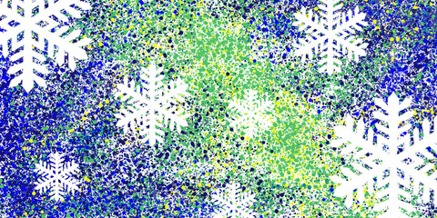 Abstract blue background with snowflake 
