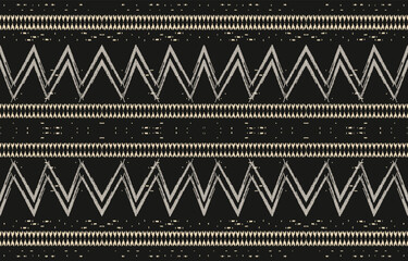 Ethnic abstract ikat art. Aztec ornament print. geometric ethnic pattern seamless  color oriental.  Design for background ,curtain, carpet, wallpaper, clothing, wrapping, Batik, vector illustration.