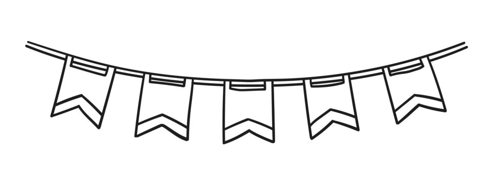 recommend clip art: Set of Doodle flags for decoration. Garland black lines sketch. hand drawn vector illustration. Drawing doodles. holiday oatmeal
                    