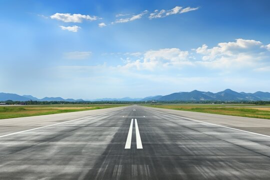 Airport grass runway, airport runway on a sunny day, aerodrome, runway, background, sunny, sky, Highly detailed, , cinematic shot, photo taken by sony, incredibly detailed, sharpen details, highly