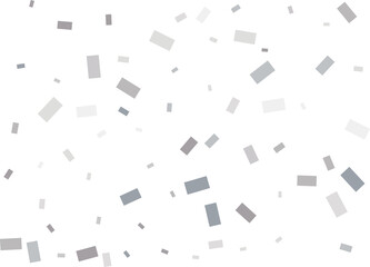 Rain of Rectangular Silver Confetti
