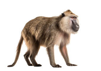Baboon Monkey Isolated Transparent White