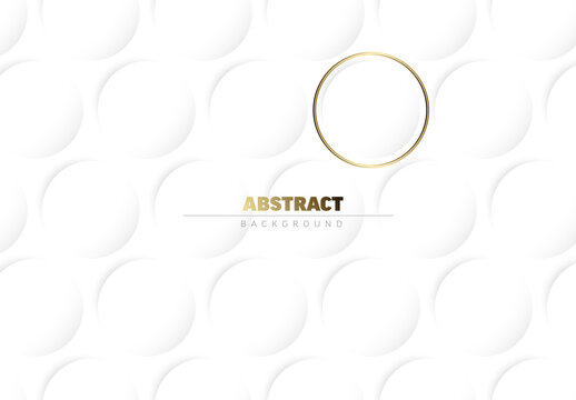 Abstract white and light gray background made from white circles with place for your text