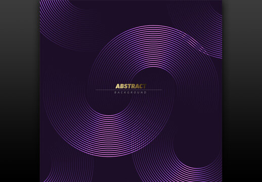 Abstract dark background made from purple half circles with place for your text