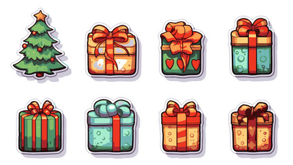 Cadeaux de Noël design simple et coloré