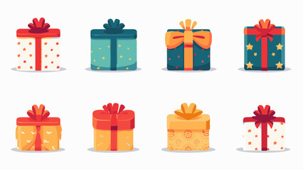 Cadeaux de Noël design simple et coloré