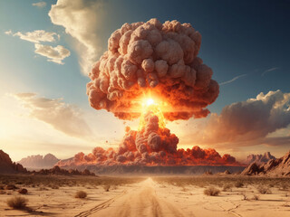 Nuclear explosion in the desert