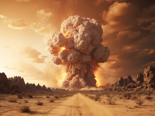 Nuclear explosion in the desert