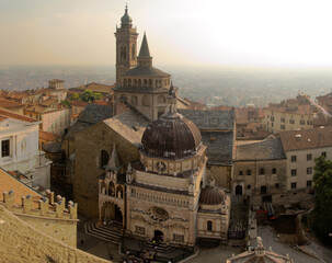 Basilica di Santa Maria Maggiore in Bergamo seen from the Campanone
