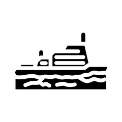 ice breaking ships glyph icon vector. ice breaking ships sign. isolated symbol illustration