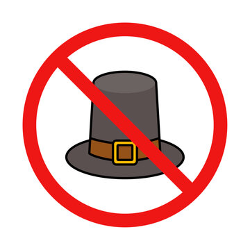 no pilgrim hat sign clip art preview