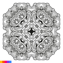 Mandala Art Design. Clean Decorative round ornament. Oriental pattern, Vector illustration Coloring book page. Circular pattern in form of mandala for Henna, Mehndi, tattoo, decoration.