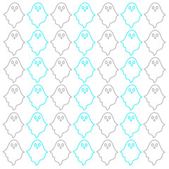 CUTE SIMPLE HALLOWEEN GHOSTS PATTERN TEXTURE BACKGROUND