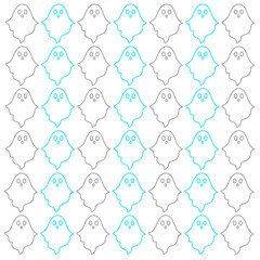 CUTE SIMPLE HALLOWEEN GHOSTS PATTERN TEXTURE BACKGROUND