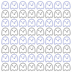 CUTE SIMPLE HALLOWEEN GHOSTS PATTERN TEXTURE BACKGROUND