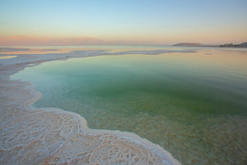 Dead Sea, Israel, salty coast, Hotels and Spa centers in Ein Bokek area. Climatotherapy on Psoriasis
