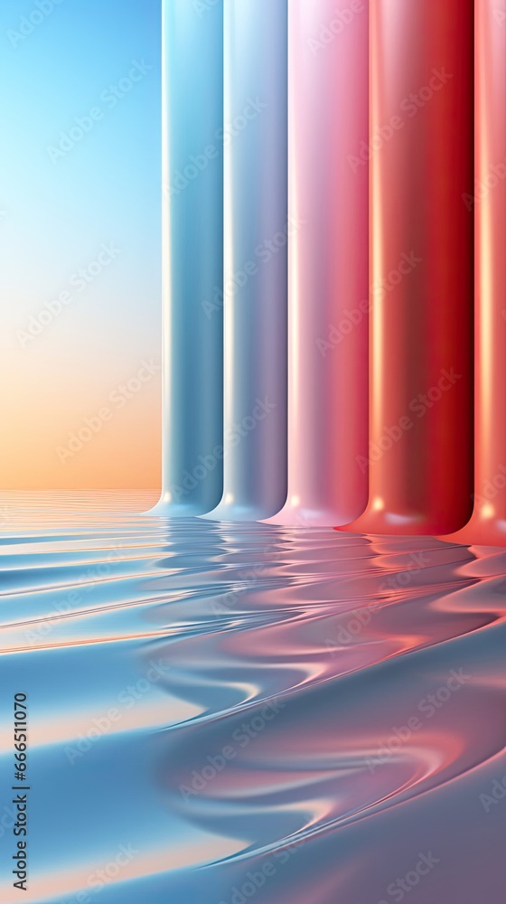 Wall mural blurred rainbow light refraction texture overlay effect for photo and mockups. organic drop diagonal