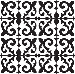 Kazakh ornaments. Seamless traditional carpet patterns of Kazakhs. Background, texture, design life of nomads. Ancient Turkic ornaments. Customs and traditions of Kazakhstan. Decorative art of nomads