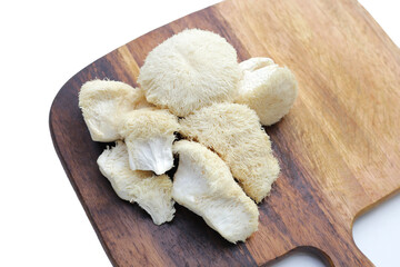 Fresh lion's mane mushroom. (Yamabushitake Mushroom)