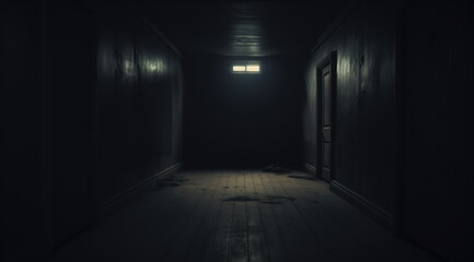 Fototapeta na wymiar half abandoned spooky room.
