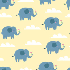 seamless pattern with elephants