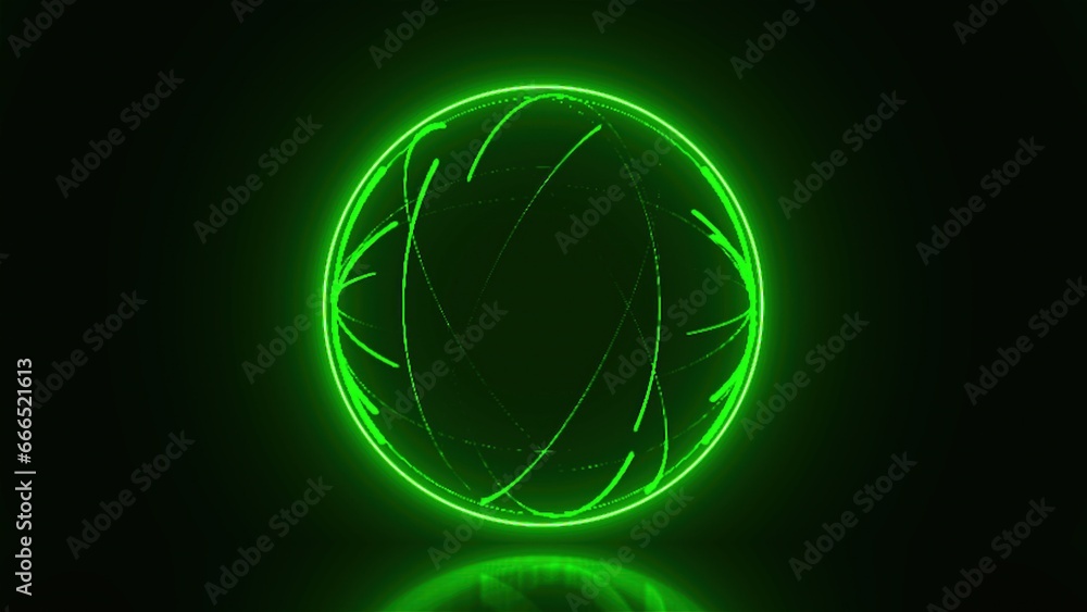 Poster magic lines sphere. computer generated 3d render