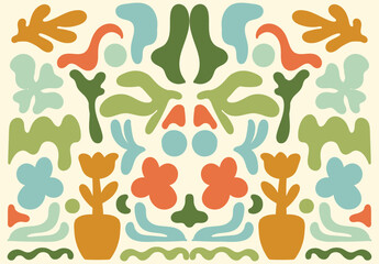 Vintage Decorative Abstract Flower Exotic Background