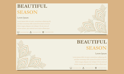 Fototapeta premium abstract floral soft color horizontal banner template. Suitable for web banner, banner and internet ads