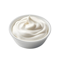 Creme fraiche isolated on transparent or white background