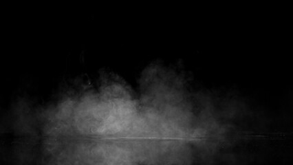 Abstract white smoke on black background