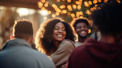 A group of friends stuck together to support each other