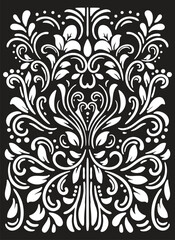 Floral Stencil Vector Illustration Design Background
