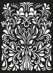 Floral Stencil Vector Illustration Design Background