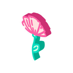 flower tattoo art vintage isometric icon vector. flower tattoo art vintage sign. isolated symbol illustration