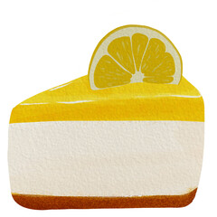 piece of cake with lemon