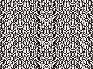 Vector Japanese Seamless Monochrome Vintage Pattern. Horizontally And Vertically Repeatable. - obrazy, fototapety, plakaty