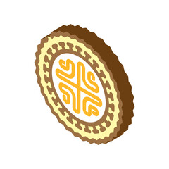 maori tattoo art vintage isometric icon vector. maori tattoo art vintage sign. isolated symbol illustration