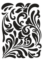 Beautiful Floral Stencil Illustration Background