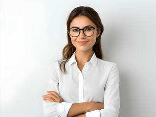 Corporate Business woman Portrait, Agency Business woman Portrait photo, Formal Suited Business Woman, Formal Office worker, Confident Business Person Photo