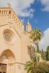 Church Iglesia Parroquial - Parish Church of the town of Artá, Mallorca island, Spain (vertical)